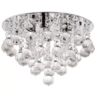 VEN Plafon LAMPA sufitowa VEN P-E 1437/3-35 glamour OPRAWA kaskada z kryształkami crystal przezroczysta - Lampy sufitowe - miniaturka - grafika 1