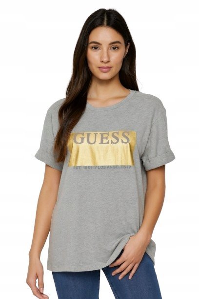 GUESS T-SHIRT DAMSKI BŁYSZCZĄCY 0A4E6* XL 0_4