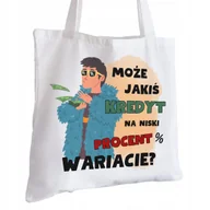 Torby i wózki na zakupy - Torba Bawełniana biała dla Bankowca Na Prezent ekologiczna Trwały Nadruk - miniaturka - grafika 1