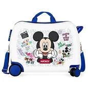Walizki - Disney Mickey Be Cool Walizka dziecięca Niebieski 50x39x20 cms Twarde ABS Zamknięcie szyfrowe boczne 34L 1,8 kg 4 koła Bagaż ręczny, niebieski, Maleta Infantil, walizka dziecięca - miniaturka - grafika 1