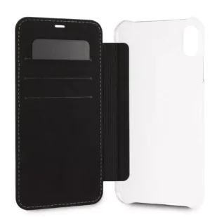 Etui ochronne na telefon BMW BMTRBKI65PUCARTCBK do Apple iPhone Xs Max book czarny/black Carbon Tricolor Stripe - Etui i futerały do telefonów - miniaturka - grafika 3