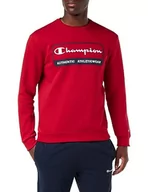 Bluzy męskie - Champion Legacy Graphic Shop Authentic-Powerblend Fleece Crewneck Bluza Męska, Rosso Scuro, XL - miniaturka - grafika 1
