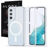 Etui i futerały do telefonów - Etui ochronne Flexair Hybrid Case do Magsafe do Samsung Galaxy A54 5G Clear przezroczyste + Szkło - miniaturka - grafika 1