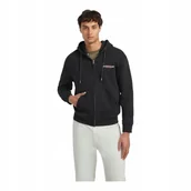 Bluzy męskie - GUESS BLUZA MĘSKA Z KAPTUREM GJ ZIP HOOD REG AM CZARNA r.M - miniaturka - grafika 1