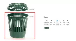 Prosperplast Kosz cage, 60 l - Kosze na śmieci - miniaturka - grafika 1