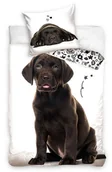 Pościel dla dzieci - ﻿Pościel bawełniana 140x200 Labrador Czarny Piesek - miniaturka - grafika 1