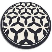 Dywany - Modny winylowy dywan okrągły geometryczne kształty fi90 cm - miniaturka - grafika 1