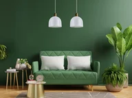 Lampy sufitowe - Lampa wisząca 2-punktowa MEDO nowoczesna, biała-patyna, E27, loft, skandynawska, nad stół, do kuchni, salonu, jadalni - miniaturka - grafika 1