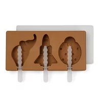 Miseczki i talerzyki dla dzieci - Nuuroo - Silikonowa Foremka Na Lody Elin Ice Pop Light Brown - miniaturka - grafika 1