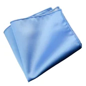 Krawaty i muchy męskie - Poszetka męska gładka - jasnoniebieska - miniaturka - grafika 1