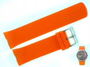 Pasek do Skagen SKW6074 silikonowy pomarańczowy - Akcesoria do zegarków - miniaturka - grafika 1