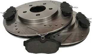 Tylne klocki +  WIERCONE NACINANE tarcze hamulcowe Ford Mustang 2005-2014 - Tarcze hamulcowe - miniaturka - grafika 2