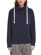 Bluzy damskie - edc by ESPRIT Damska bluza z kapturem 993CC1J302, 400/NAVY, XS, 400/granatowy., XS - miniaturka - grafika 1