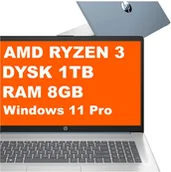 Laptopy - HP 17-cp2332ds BK8H5UA Ryzen 3 8GB 1TB AMD Radeon 17,3" HD+ Dotyk Win 11 Pro Niebieski - miniaturka - grafika 1