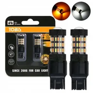 Żarówki samochodowe - Żarówki do jazdy dziennej LED z kierunkowskazem W21/5W 7443 dwukolorowe - miniaturka - grafika 1