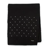 Apaszki i szaliki męskie - Damski szalik z kryształkami czarny - miniaturka - grafika 1