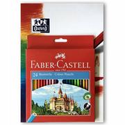 Zestawy szkolne - FABER CASTELL Kredki Zamek 24 kolory FABER CASTELL+ blok GRATIS - Faber Castell - miniaturka - grafika 1