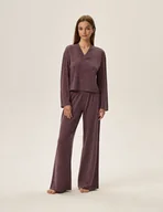 Piżamy damskie - Piżama Fudge 42024-40X Fioletowa - miniaturka - grafika 1