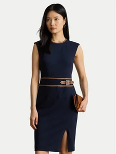 LAUREN RALPH LAUREN Sukienka koktajlowa 200980040001 Granatowy Slim Fit - Sukienki - miniaturka - grafika 1
