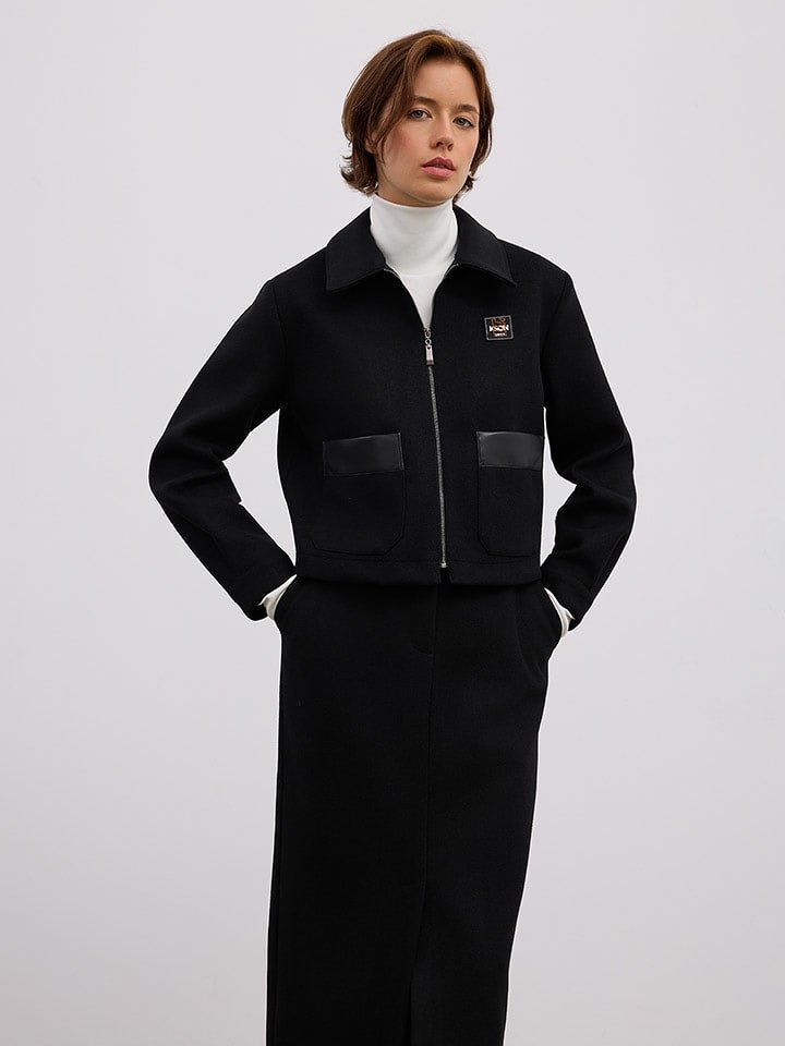 BGN Kurtka przejściowa w kolorze czarnym