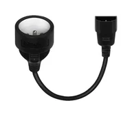 Kable - Savio CL-180 Adapter zasilania 15cm Czarny - miniaturka - grafika 1