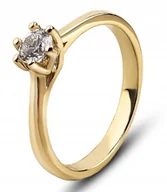 Pierścionki - PIĘKNY ZŁOTY PIERŚCIONEK ZARĘCZYNOWY ROSA 333 - miniaturka - grafika 1