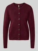 Swetry damskie - Kurtka z dzianiny z okrągłym dekoltem model ‘ORLEAN’ - miniaturka - grafika 1