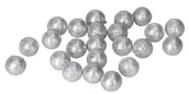 Ozdoby bożonarodzeniowe - KULKI STYROPIANOWE Z BROKATEM 1,5 CM 50SZT SREBRNE - miniaturka - grafika 1