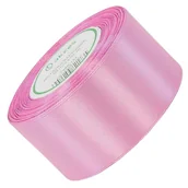 Prace ręczne dla dzieci - TASIEMKA wstążka SATYNOWA fioletowo różowa 50mm - 32mb - miniaturka - grafika 1