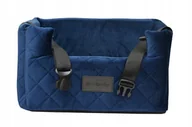 Sprzęt podróżny i transportery dla psów - Boutiquezoo FOTELIK SAMOCHODOWY DLA PSA LEGOWISKO VELVET GRANATOWY M BTQZ-AMB-CARSEAT-VELVET-BLUE-M - miniaturka - grafika 1