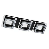 Lampy sufitowe - Ideus Plafon LAMPA sufitowa LIKYA LED-3 03136 metalowa OPRAWA LED 15W ścienny KINKIET prostokątny chrom wenge - miniaturka - grafika 1