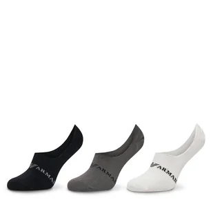 Zestaw 3 par stopek męskich Emporio Armani Underwear 306227 4F254 02910 Kolorowy - Skarpetki męskie - miniaturka - grafika 1