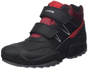 Geox Chłopięce buty sportowe J New Savage Boy B A, czarny, czerwony, 28 EU - Moda i Uroda OUTLET - miniaturka - grafika 1