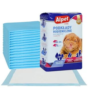 Alpet Podkłady higieniczne dla zwierząt do treningu czystości 60x60 cm 14szt. - Maty do nauki czystości - miniaturka - grafika 1