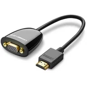 Adaptery i przejściówki - Ugreen Ugreen kabel przewód przejściówka adapter jednokierunkowy z HDMI (męski) do VGA (żeński) FHD czarny (MM105 40253) MM105 40253 - miniaturka - grafika 1
