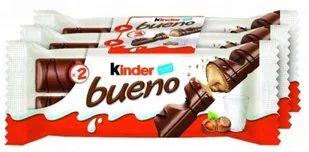 Kinder Bueno Baton z Kremowym Orzechowym Nadzieniem 43g X 3 Szt (3-Pak) - Przekąski dla dzieci - miniaturka - grafika 1
