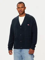 Swetry męskie - Tommy Jeans Kardigan DM0DM19441 Granatowy Boxy Fit - miniaturka - grafika 1