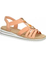 Sandały damskie - SANDAŁY RIEKER - 910245-62 POMARAŃCZOWY - Rieker - miniaturka - grafika 1