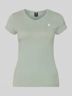 Koszulki i topy damskie - T-shirt z wyhaftowanym logo - miniaturka - grafika 1