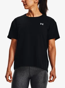 Koszulka damska Under Armour  Esential Cttn Stretch Tee-BLK L - Koszulki sportowe damskie - miniaturka - grafika 1
