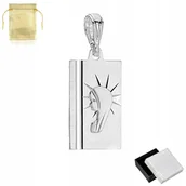 Wisiorki - Unikalny Srebrny Medalik Matka Boska Próba 925 - miniaturka - grafika 1