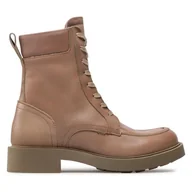 Botki damskie - Botki Simple SL-50-02-000099 Beżowy - miniaturka - grafika 1