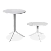 Stoły ogrodowe - Nardi Stół ogrodowy Step Bianco 60,5 cm - miniaturka - grafika 1
