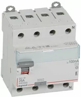 Bezpieczniki elektryczne - Legrand WYŁĄCZNIK RÓŻNICOWOPRĄDOWY P 304 4P 25A 100MA TYP AC SERII DX3, 411712 - miniaturka - grafika 1