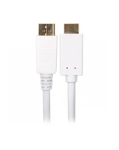 Sharkoon adapter cable Displayport 1.2 > HDMI 4K Kolor: BIAŁY, 3 meters 4044951037728 - Akcesoria do monitorów - miniaturka - grafika 1