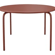 Stoły ogrodowe - Stół ogrodowy okrągły o śr. 130 cm z metalu - Terakota - MIRMANDE marki MYLIA - miniaturka - grafika 1