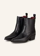Botki damskie - Tommy Hilfiger Botki Chelsea schwarz - miniaturka - grafika 1