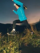 Odzież trekkingowa damska - 4F Legginsy trekkingowe szybkoschnące damskie - czarne L - miniaturka - grafika 1