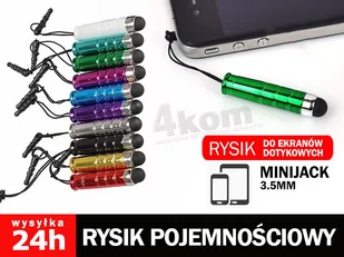 Rysik do ekranów dotykowych z zawieszką mini jack Telefon Tablet WIELOKOLOR - Akcesoria do tabletów i e-booków - miniaturka - grafika 3