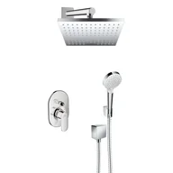 Zestawy prysznicowe - Zestaw prysznicowy podtynkowy jednouchwytowy HANSGROHE Vernis Shape szary / srebrny - miniaturka - grafika 1